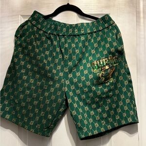 Designer Green Patterned Men's Shorts